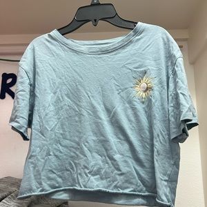 Blue crop top